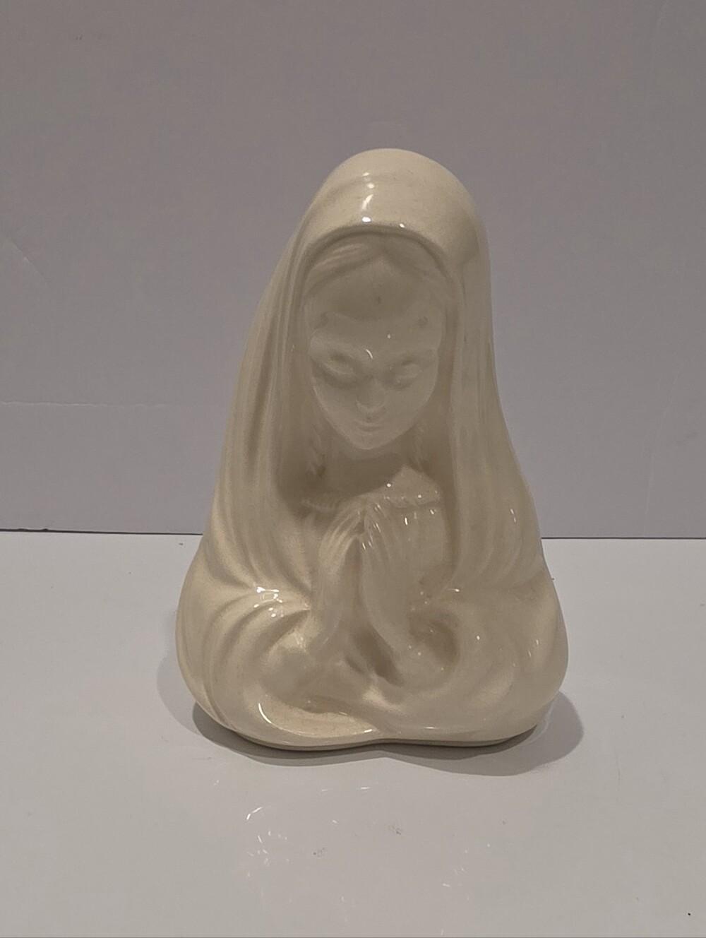 Vintage Mother Mary Praying Royal Windsor Ceramic Cream Planter